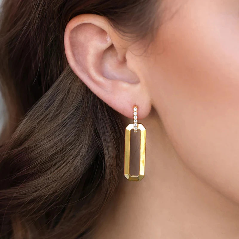 Classic Octagon cut Drop Earrings Classic Octagon cut Drop Earrings